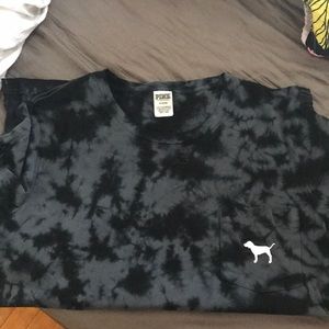 PINK tie dye campus tee